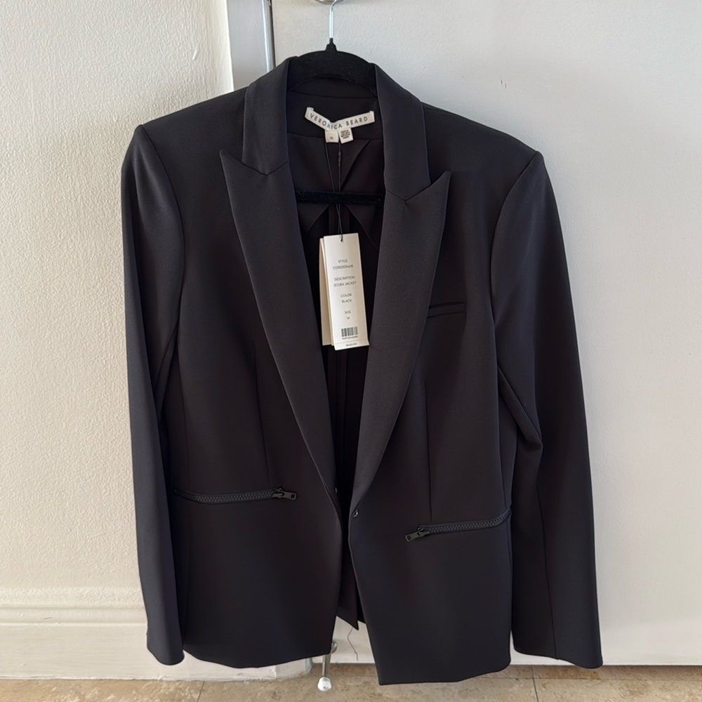 Veronica Beard Black scuba Blazer Jacket